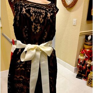 Beautifulful black lace dress ready fore the holidays.